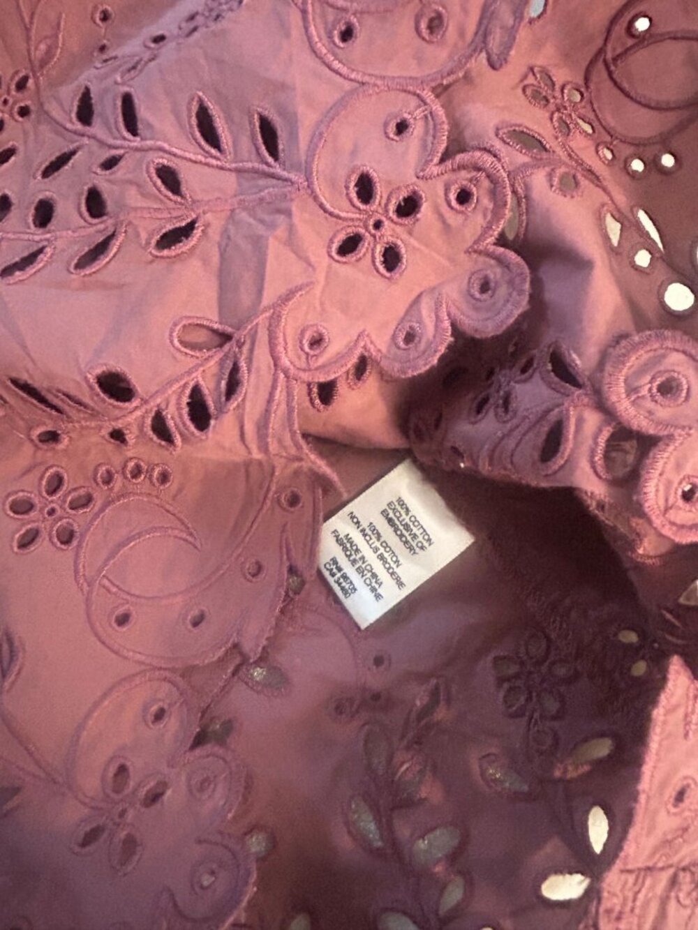 La Vie Rebecca Taylor Long Sleeve eyelet poplin Dress Medium - Picture 7 of 7